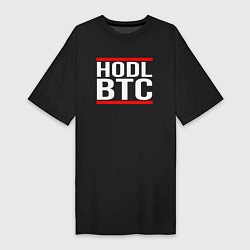 Женская футболка-платье БИТКОИН BITCOIN HODL BTC