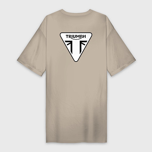 Женская футболка-платье Triumph Мото Лого Z / Миндальный – фото 2