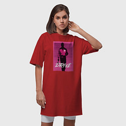 Футболка женская-платье ДРАЙВ, цвет: красный — фото 2
