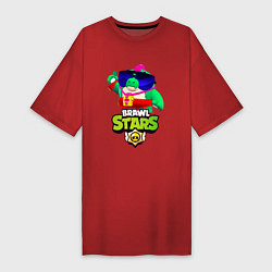 Футболка женская-платье Базз Buzz Brawl Stars, цвет: красный