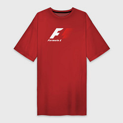 Футболка женская-платье Formula 1, цвет: красный