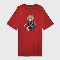 Женская футболка-платье Анигоп - спортик аниме girl