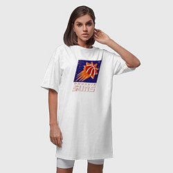 Футболка женская-платье НБА - Финикс, цвет: белый — фото 2