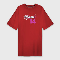 Футболка женская-платье Miami 14, цвет: красный