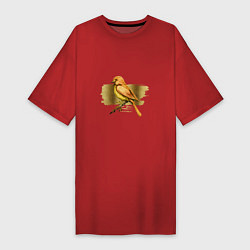 Женская футболка-платье Золотая птица