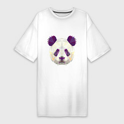 Женская футболка-платье Фиолетовая панда