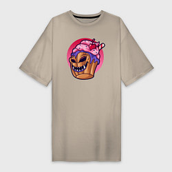 Женская футболка-платье Зомби кекс