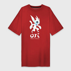 Футболка женская-платье Ori and the Will of the Wisps, цвет: красный