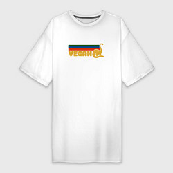 Футболка женская-платье Dino Vegan, цвет: белый