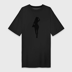 Футболка женская-платье Kardashian, цвет: черный