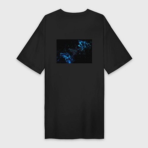 Женская футболка-платье Supernova / Черный – фото 2