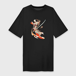 Женская футболка-платье Самурай моря