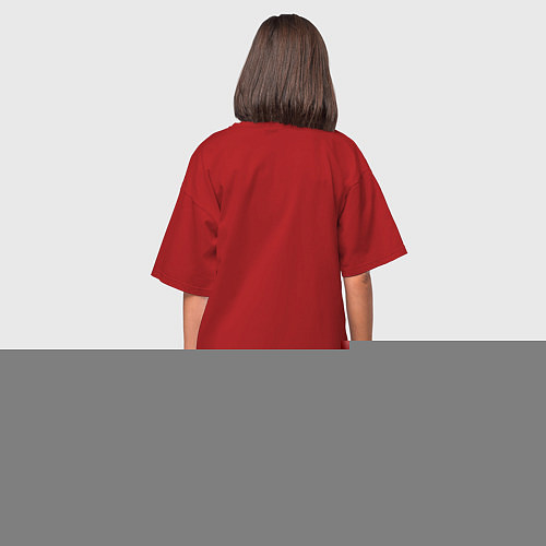 Женская футболка-платье Новогодний Олень! / Красный – фото 4