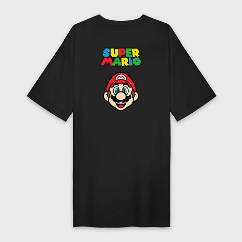 Женская футболка-платье Mario bros 3 / Черный – фото 2