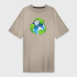 Женская футболка-платье Земля Экология