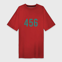 Футболка женская-платье Игрок 456, цвет: красный
