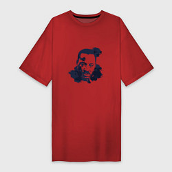 Футболка женская-платье Мартин Лютер, цвет: красный