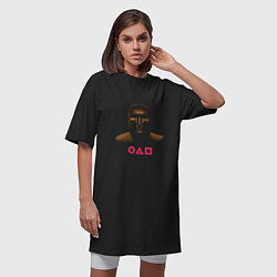 Футболка женская-платье Squid Game Boss, цвет: черный — фото 2