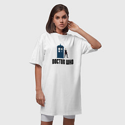 Футболка женская-платье Доктор кто 12, цвет: белый — фото 2