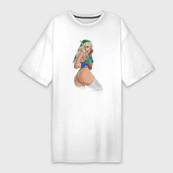 Футболка женская-платье Link girl from Legen of Zelda, цвет: белый