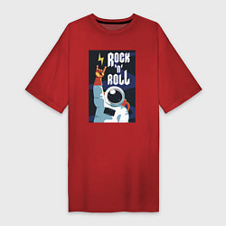 Футболка женская-платье Space Rocknroll, цвет: красный