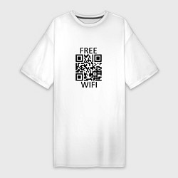 Женская футболка-платье Бесплатный Wi-Fi