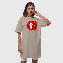 Футболка женская-платье Blood Dexter, цвет: миндальный — фото 2