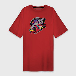 Футболка женская-платье Akron Aeros - baseball team, цвет: красный