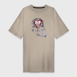 Женская футболка-платье Любовь, смерть и поцелуи
