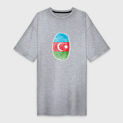 Футболка женская-платье Азербайджан - Отпечаток, цвет: меланж