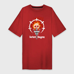 Женская футболка-платье Darkest Dungeon skull logo