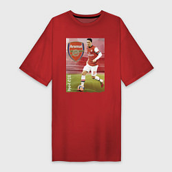 Футболка женская-платье Arsenal, Mesut Ozil, цвет: красный