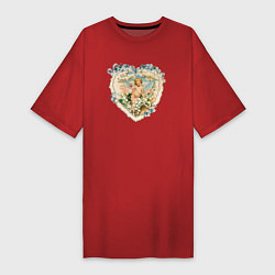 Женская футболка-платье Ангел в сердце