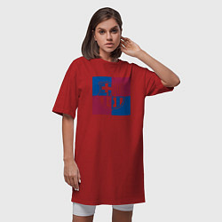 Футболка женская-платье FC Barcelona Logo 2022, цвет: красный — фото 2