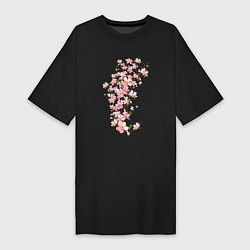 Женская футболка-платье Весна Цветущая сакура Japan
