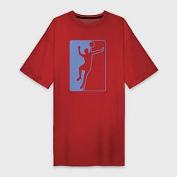 Футболка женская-платье Style Volley, цвет: красный