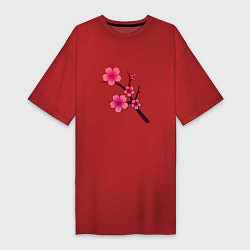 Женская футболка-платье Священная сакура