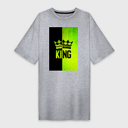 Женская футболка-платье Надпись KING