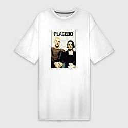 Женская футболка-платье Placebo рок-группа
