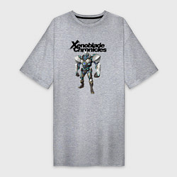 Футболка женская-платье Xenoblade Chronicles Nintendo Video Game!, цвет: меланж