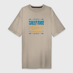 Футболка женская-платье Sally Face PRO Gaming, цвет: миндальный