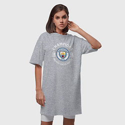 Футболка женская-платье Manchester City Champions 2122, цвет: меланж — фото 2