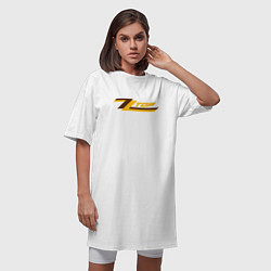 Футболка женская-платье ZZ top logo, цвет: белый — фото 2