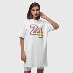 Футболка женская-платье 24 KobeBryant, цвет: белый — фото 2