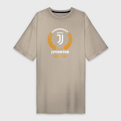 Женская футболка-платье Лого Juventus и надпись Legendary Football Club