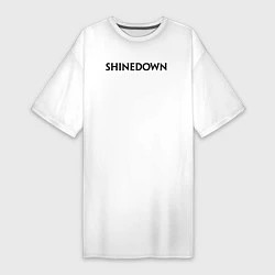 Футболка женская-платье Shinedown лого, цвет: белый