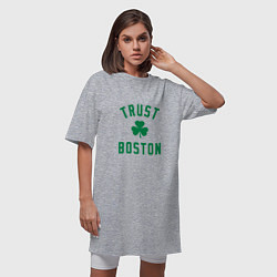 Футболка женская-платье Trust Boston, цвет: меланж — фото 2