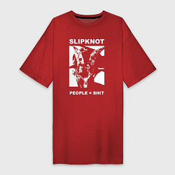 Футболка женская-платье Slipknot People Shit, цвет: красный