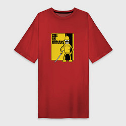 Футболка женская-платье Bender - Kill Bill, цвет: красный