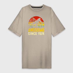 Женская футболка-платье Потрясающий динозавр 1974 года